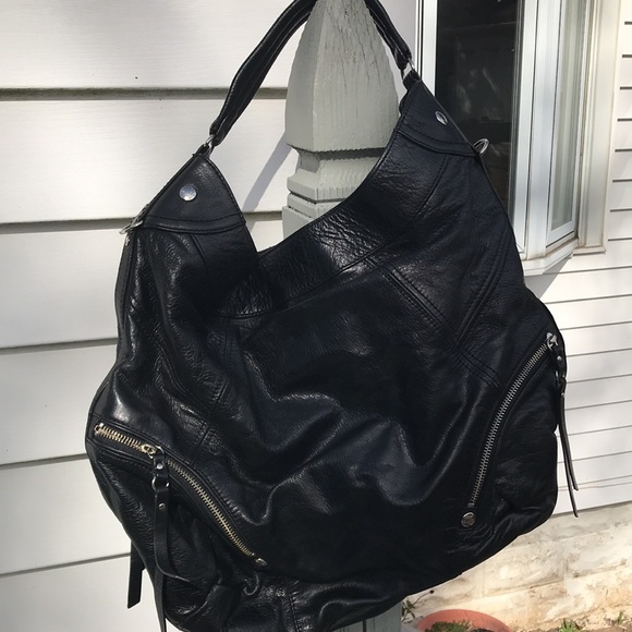 Andrew Marc New York Black Leather Shoulder Bag - Picture 2 of 9